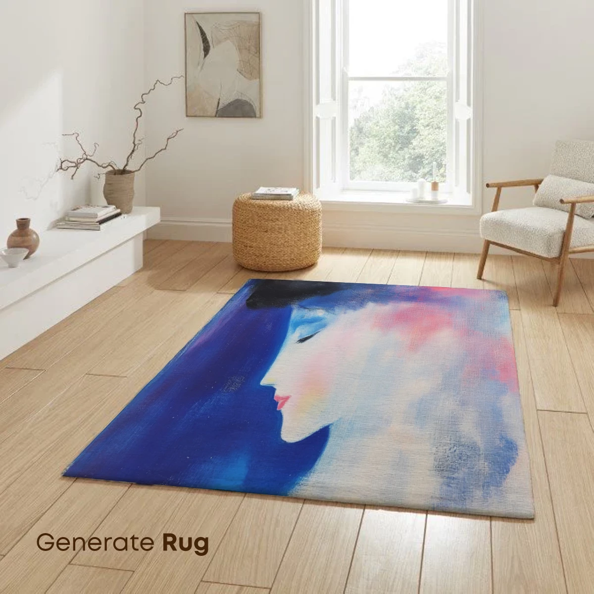 Abstract Profile in Blue: A Dreamlike Portrait - Image 6