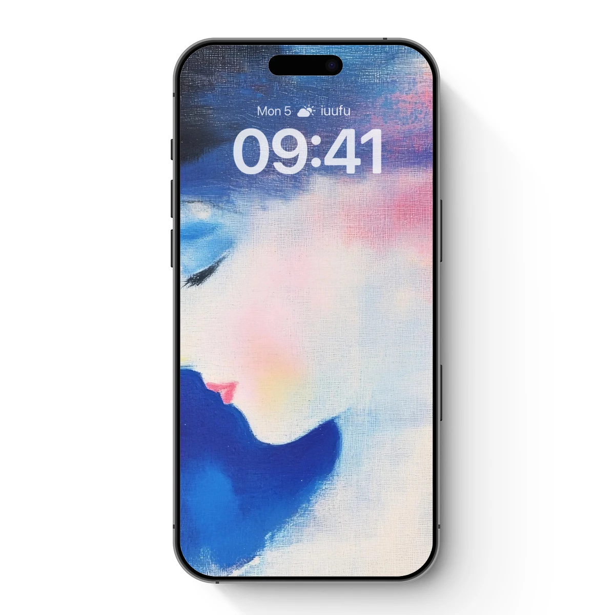 Abstract Profile in Blue: A Dreamlike Portrait