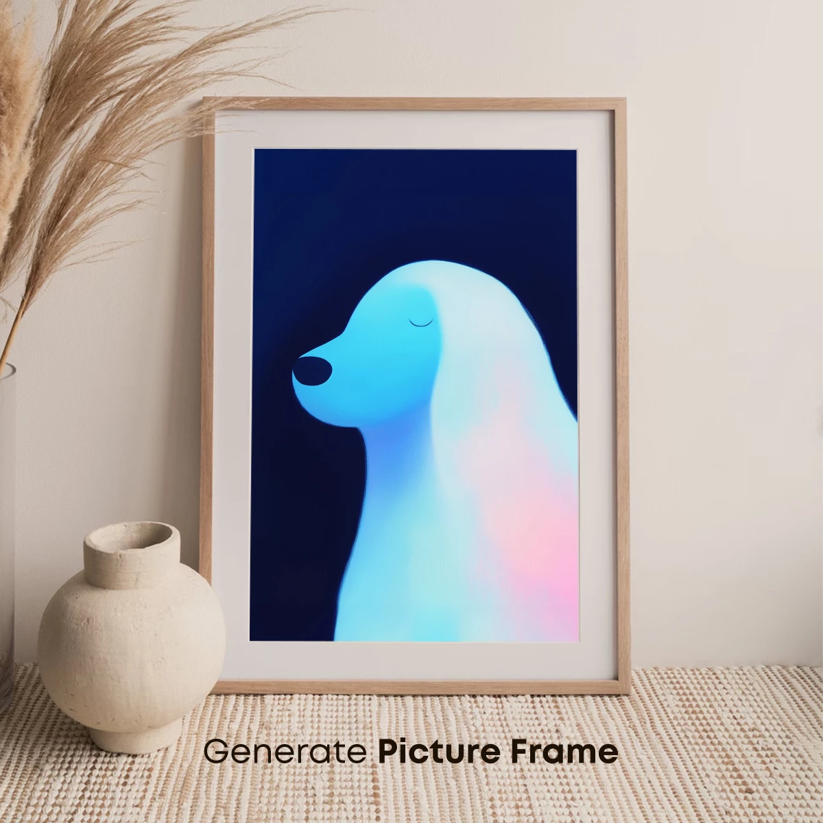 Glowing Canine Aura: Ethereal Neon Art - Image 7
