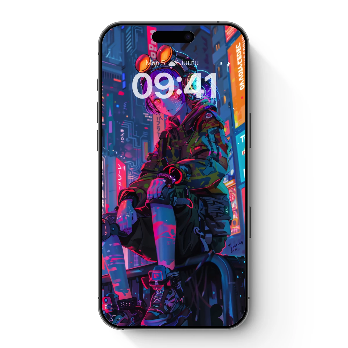 Cyberpunk Neon Warrior: Futuristic Urban Fantasy