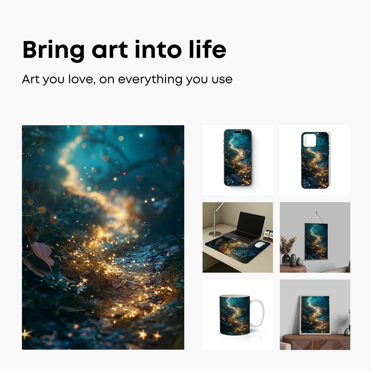 Enchanted Forest Path: Glittering Starlight Trail - Image 2