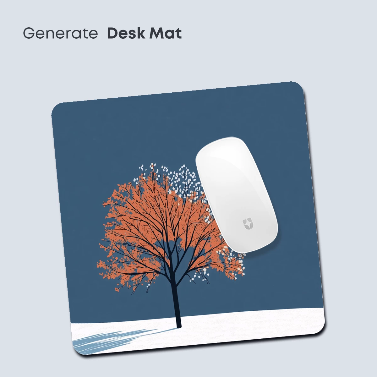 Autumn Solitude: Orange Tree in Snow - Image 4