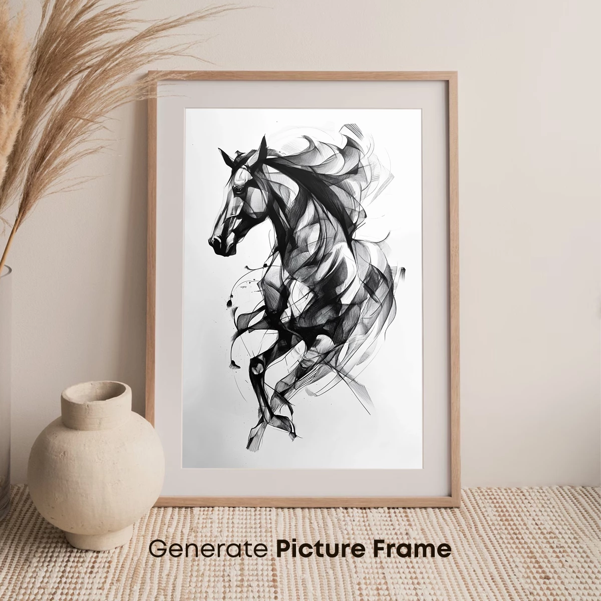 Ethereal Equine: Abstract Horse in Motion - Image 7