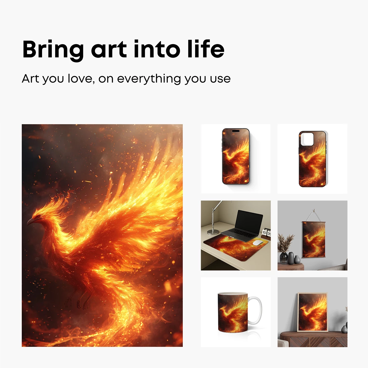 Flaming Phoenix: Mythic Firebird in Flight - Image 2