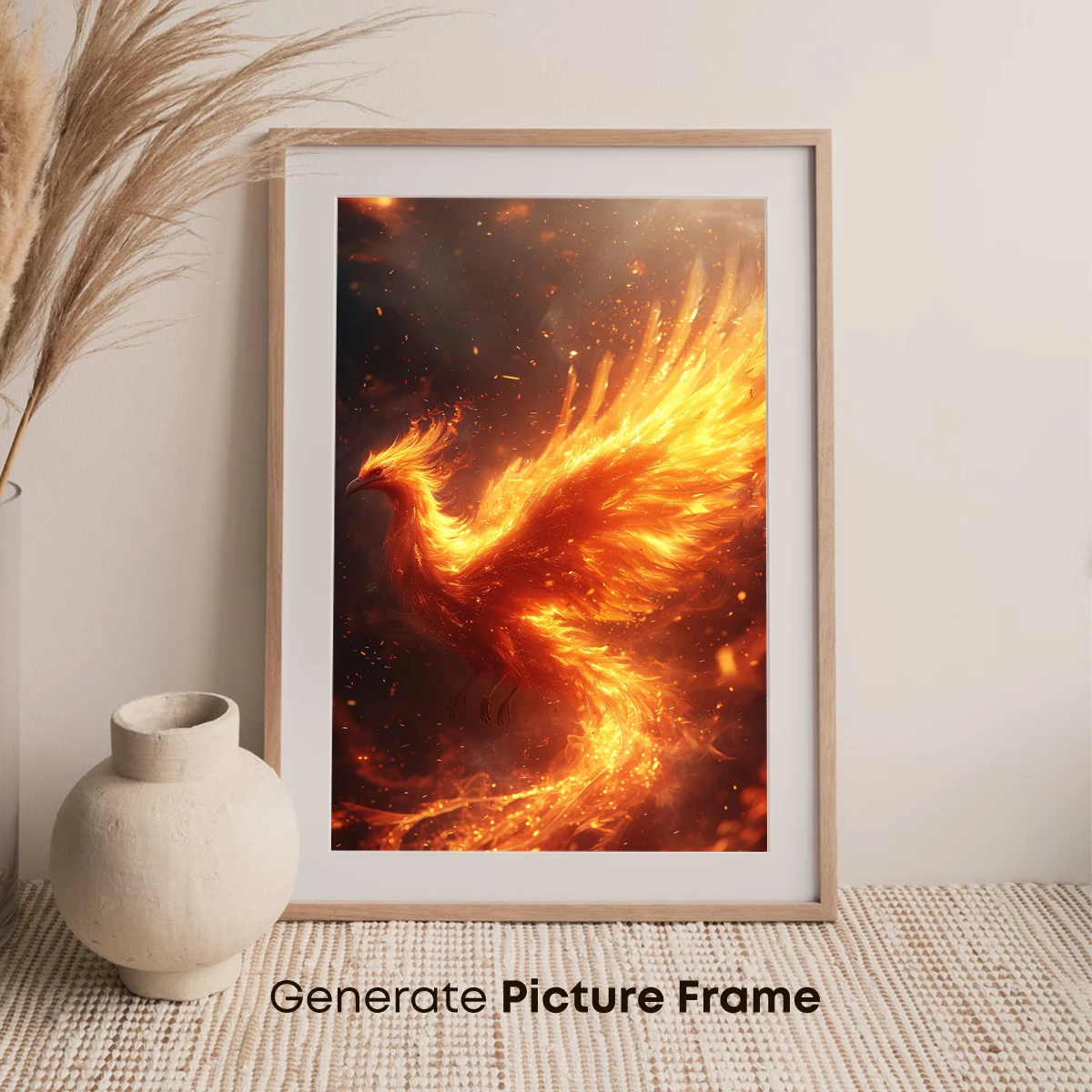 Flaming Phoenix: Mythic Firebird in Flight - Image 7