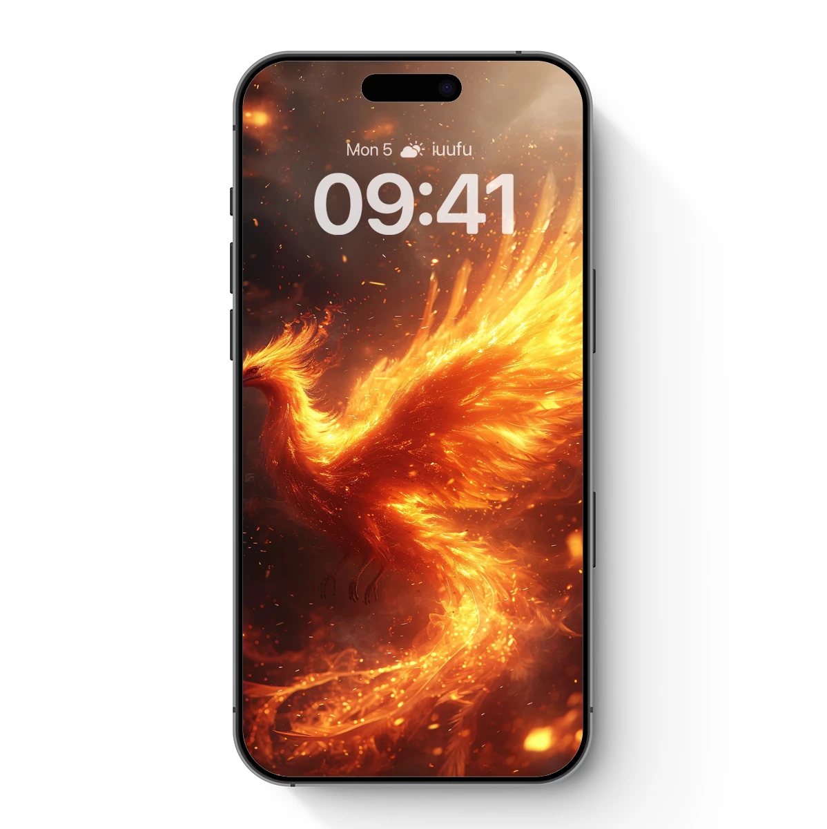 Flaming Phoenix: Mythic Firebird in Flight