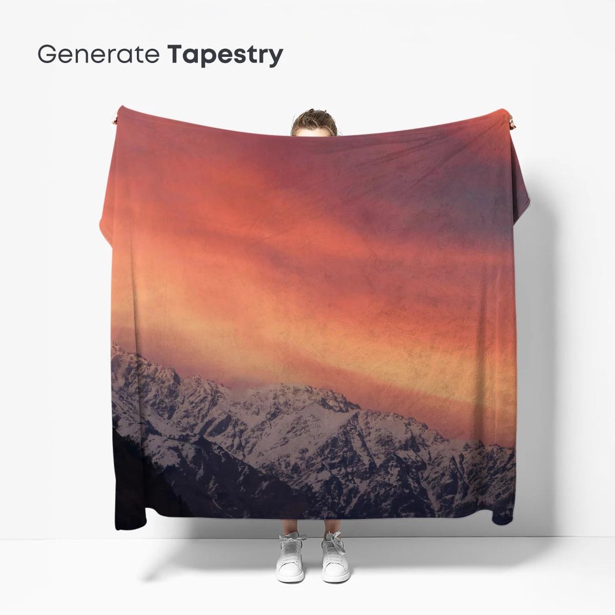 Crimson Dawn Over Snowy Peaks - Image 5