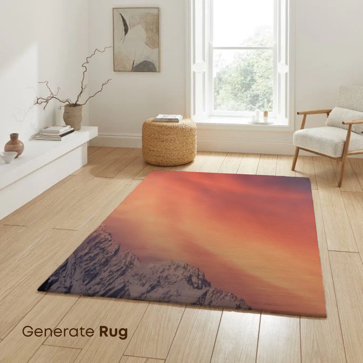 Crimson Dawn Over Snowy Peaks - Image 6