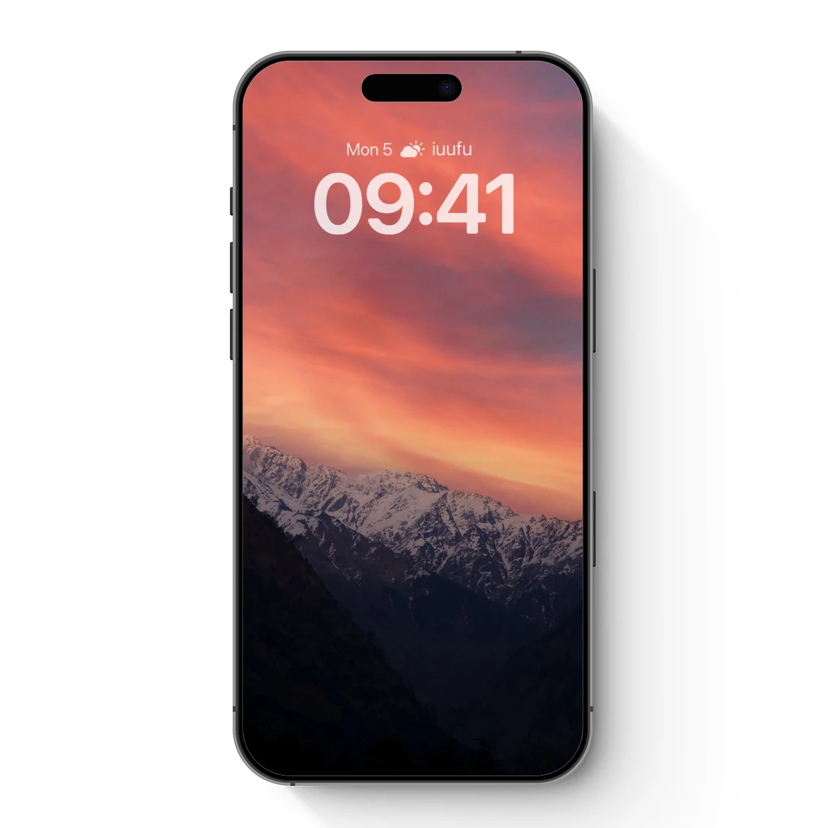 Crimson Dawn Over Snowy Peaks