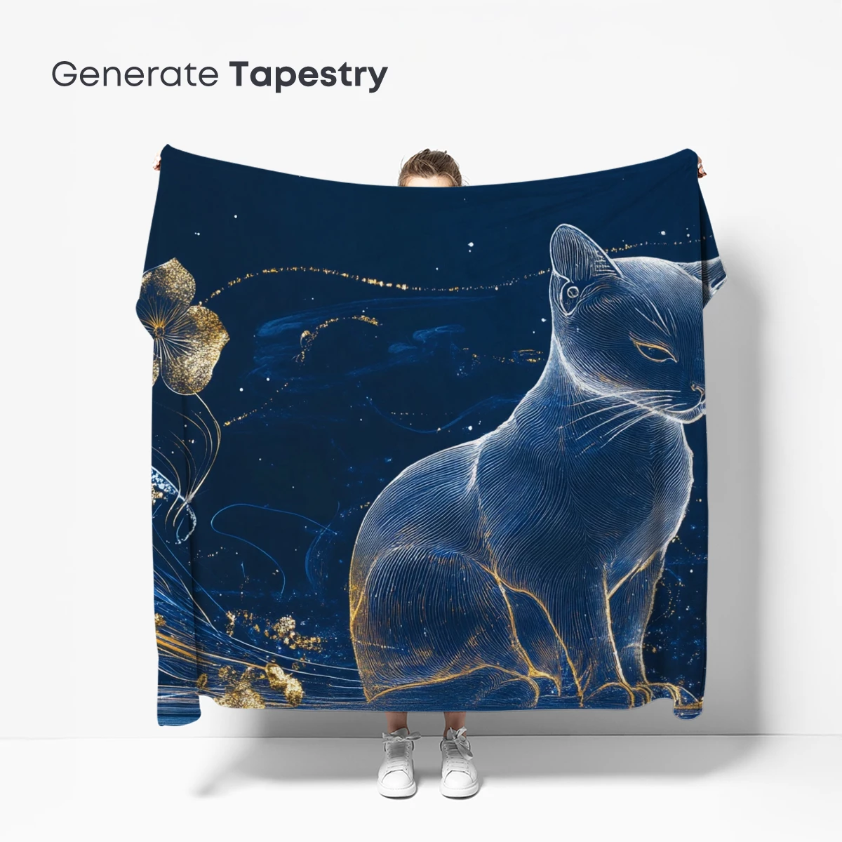 Ethereal Feline in Midnight Bloom - Image 5