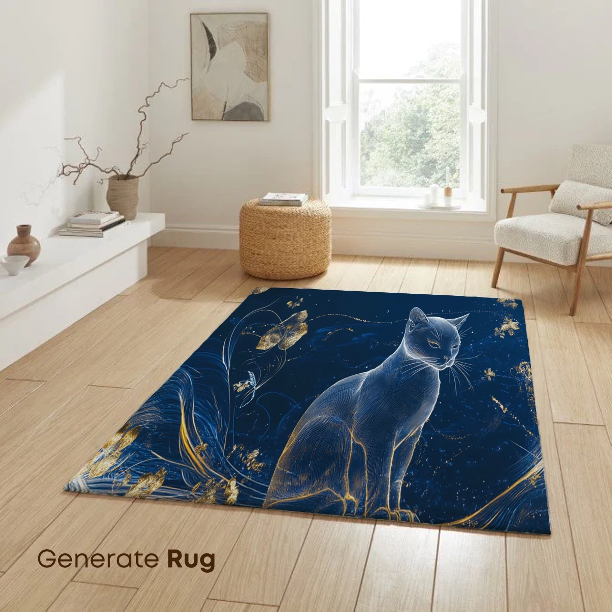 Ethereal Feline in Midnight Bloom - Image 6