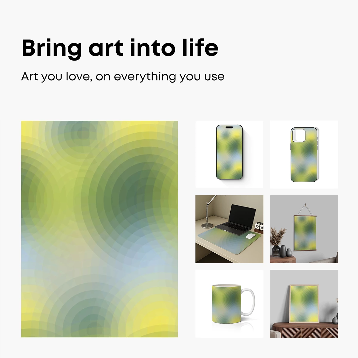 Concentric Circles in Soft Hues - Image 2