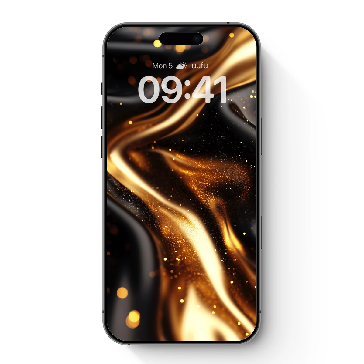 Golden Elegance: Black and Gold Abstract Flow