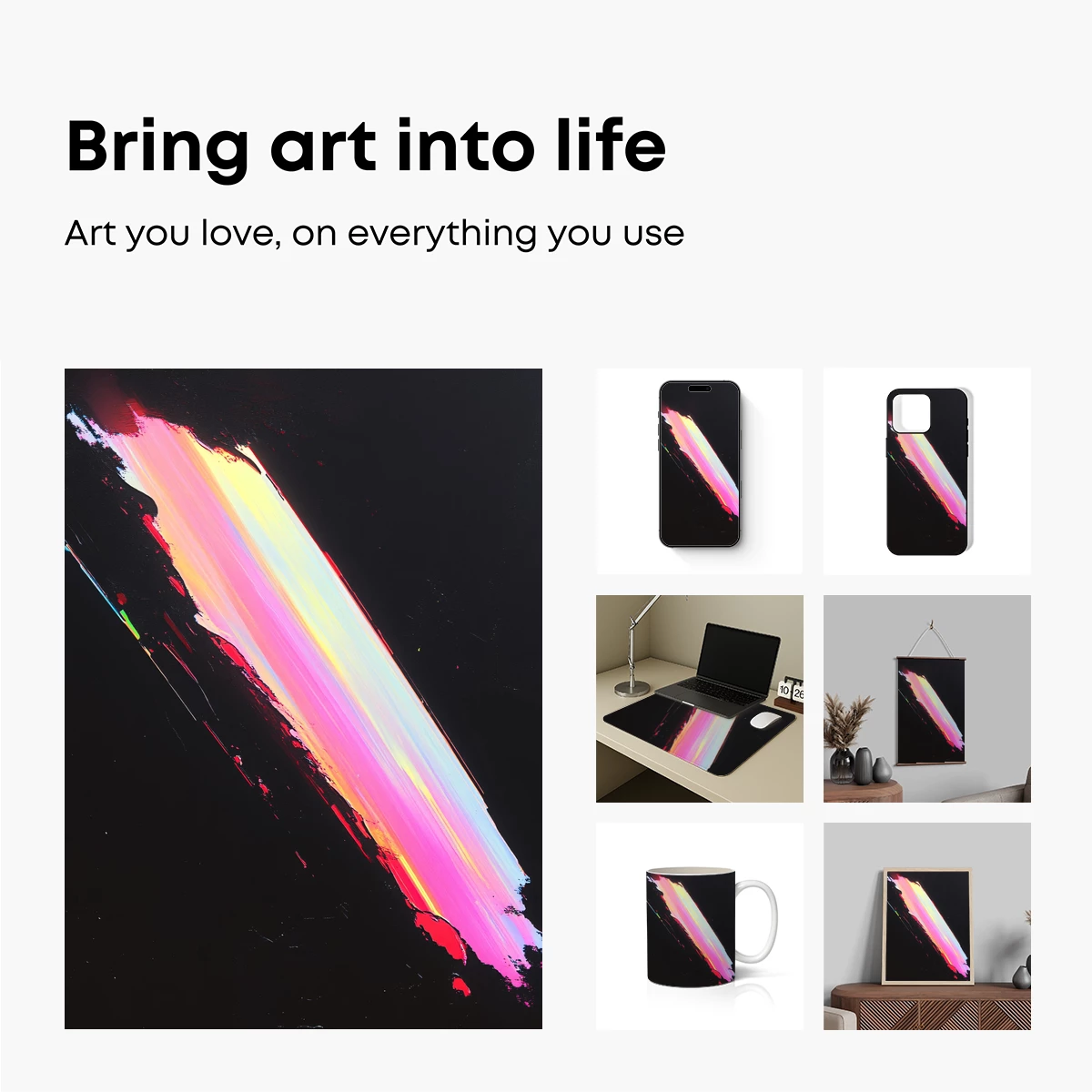 Neon Brushstroke Symphony - Image 2