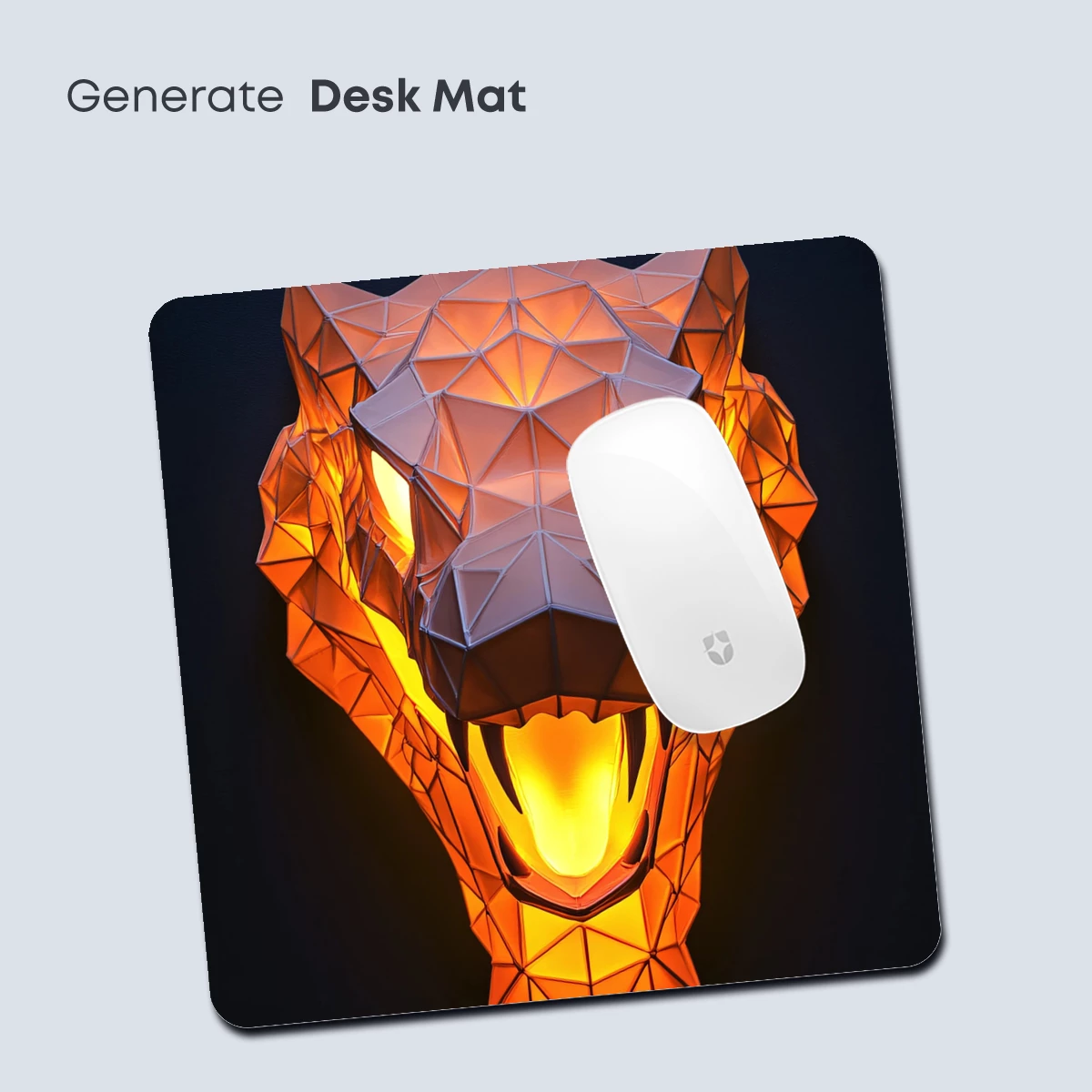 Geometric Lion's Roar: Fiery Polygons - Image 4
