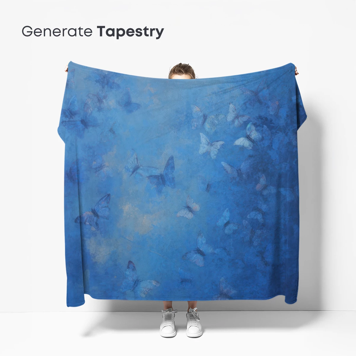 Blue Butterfly Odyssey: Ethereal Flight in Monochrome - Image 5