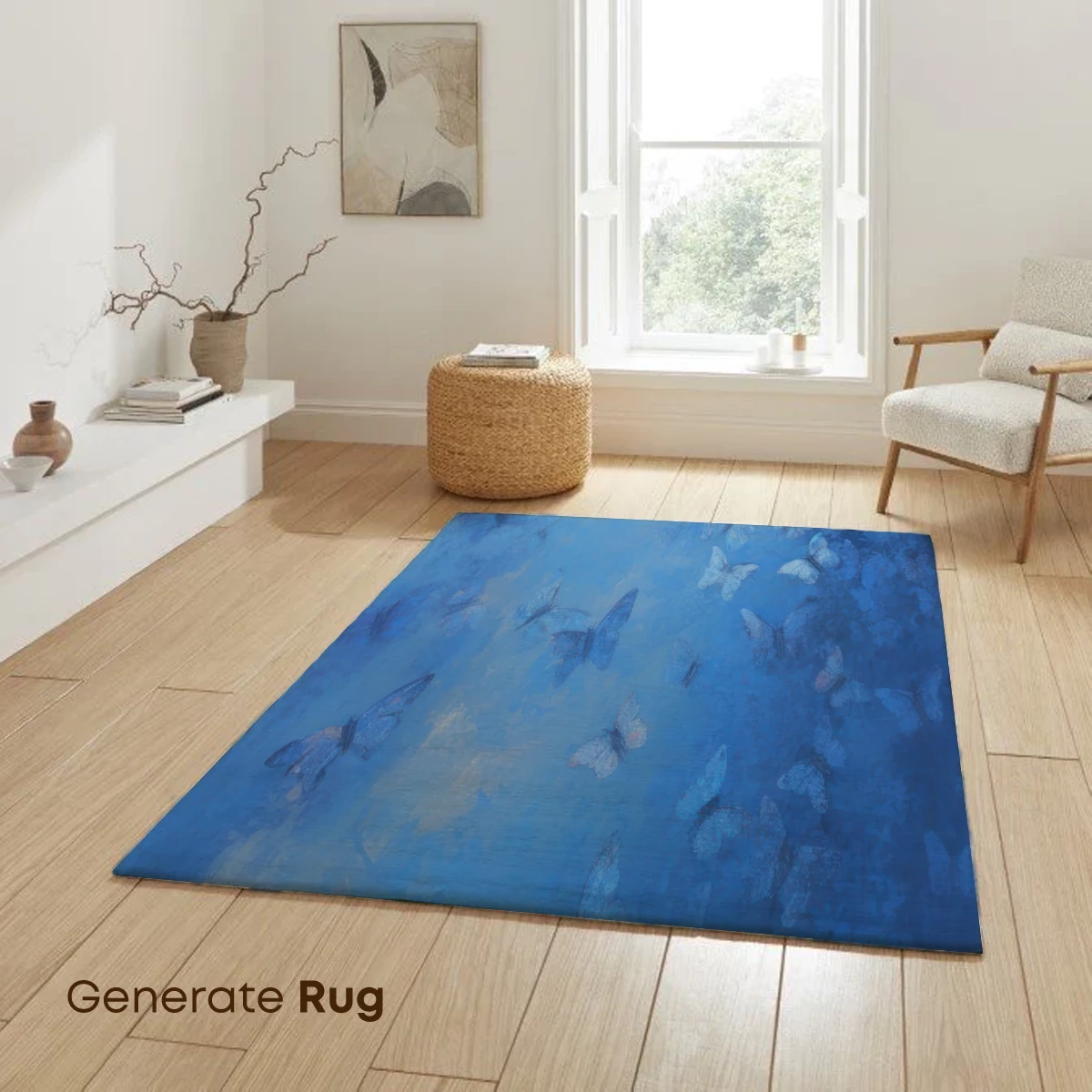 Blue Butterfly Odyssey: Ethereal Flight in Monochrome - Image 6