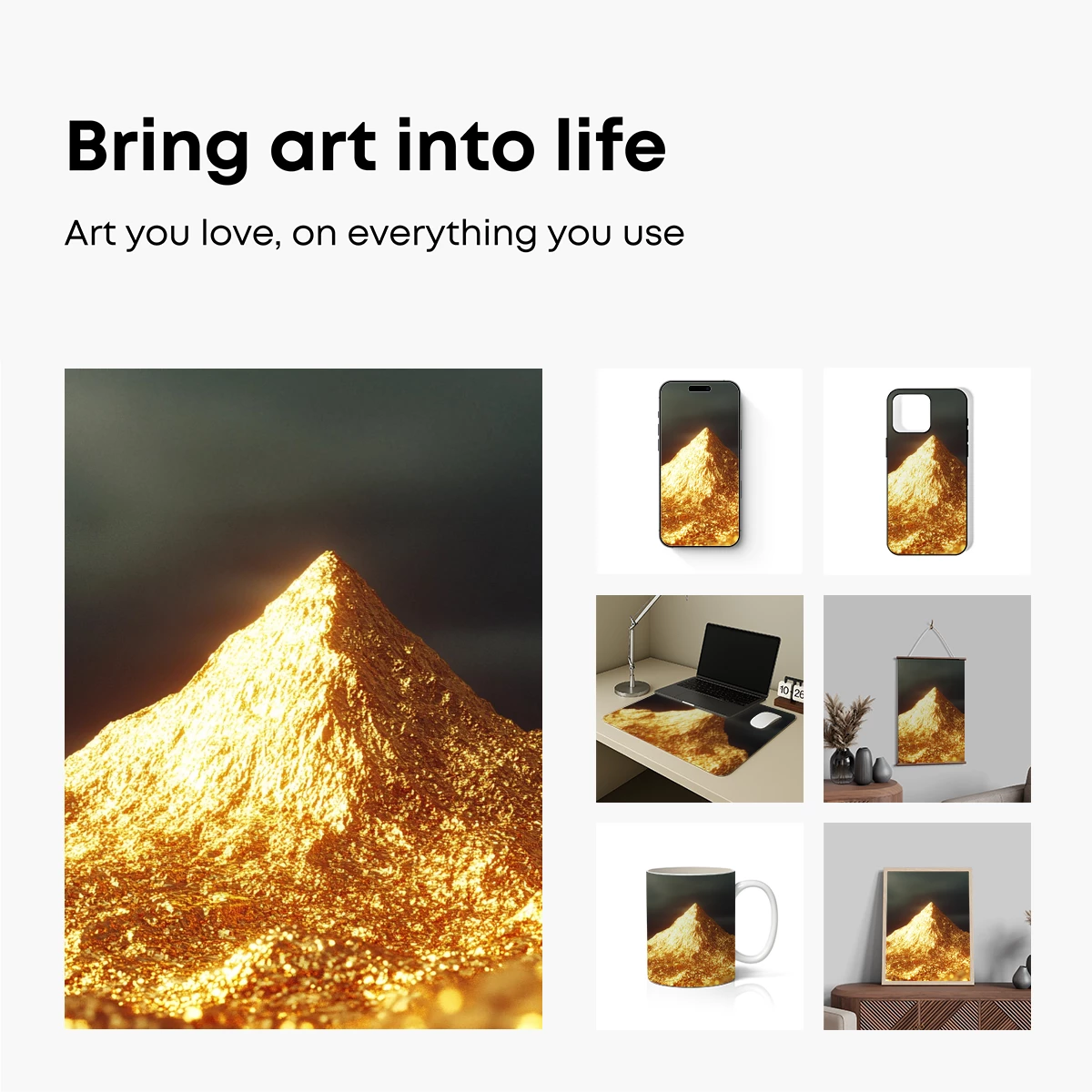 Golden Peak: Radiant Mountain Majesty - Image 2