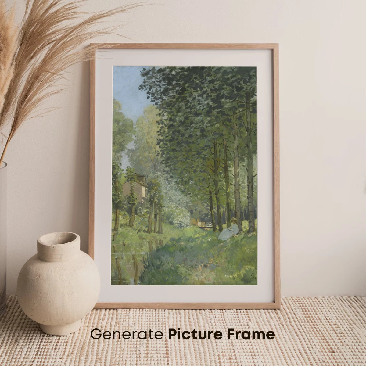 Impressionist Forest Retreat: Serene Solitude by Sisley - Image 7