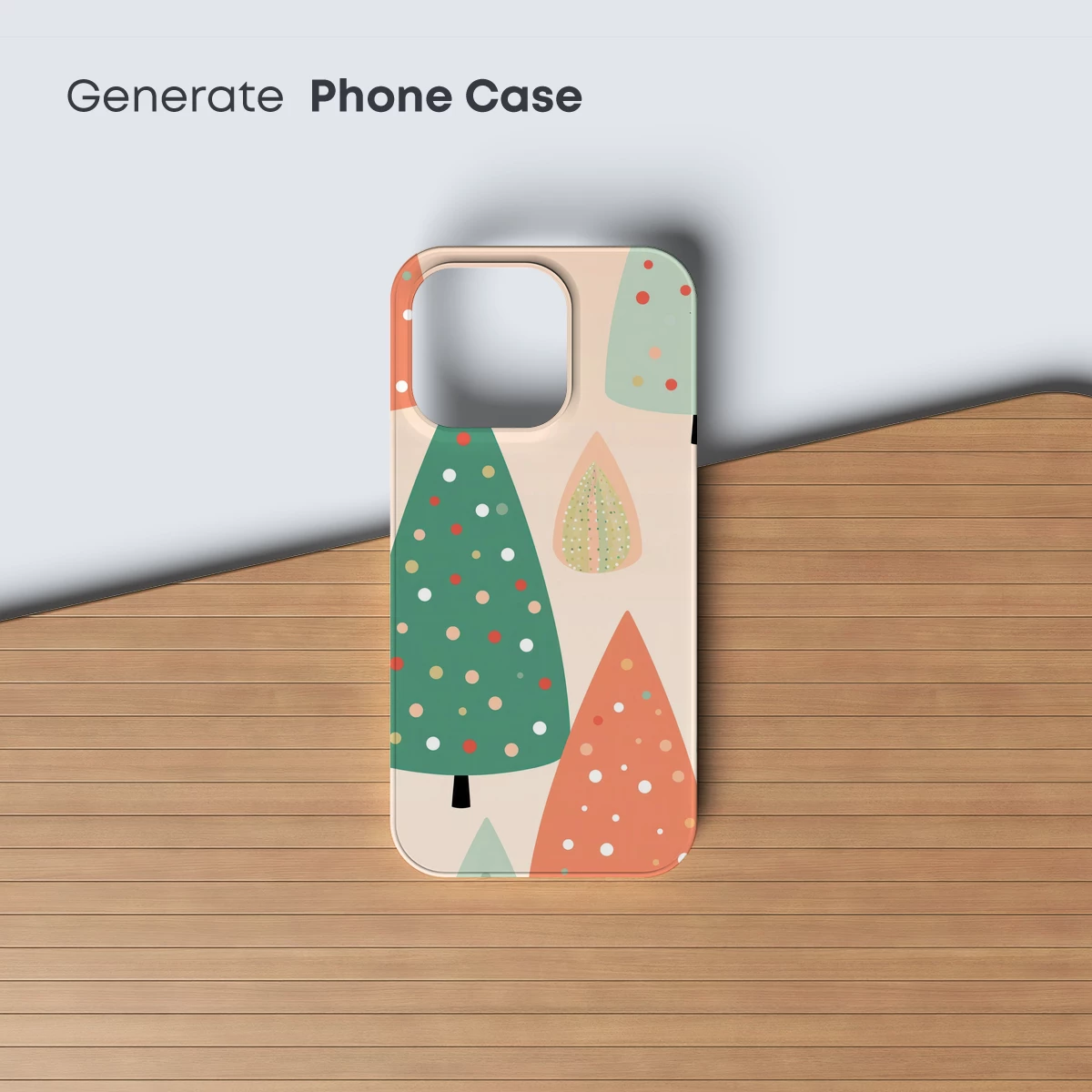 Festive Forest Dots: Whimsical Trees in Pastel Harmony - Image 3