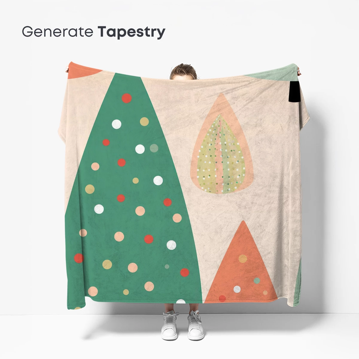 Festive Forest Dots: Whimsical Trees in Pastel Harmony - Image 5