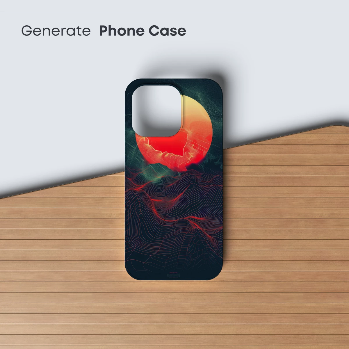 Ethereal Sunset Waves: Abstract Landscape Art - Image 3