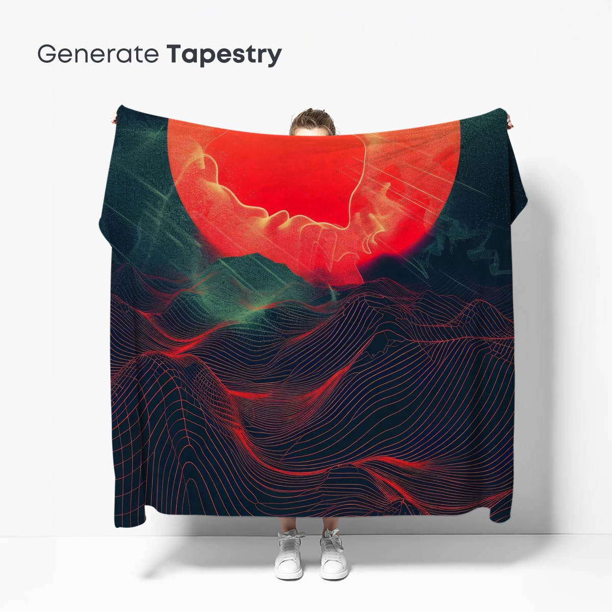 Ethereal Sunset Waves: Abstract Landscape Art - Image 5