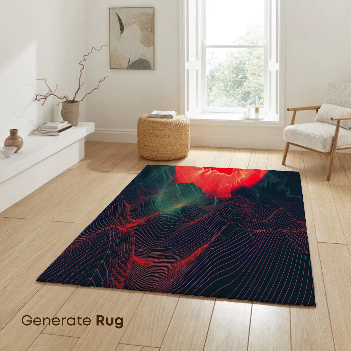 Ethereal Sunset Waves: Abstract Landscape Art - Image 6