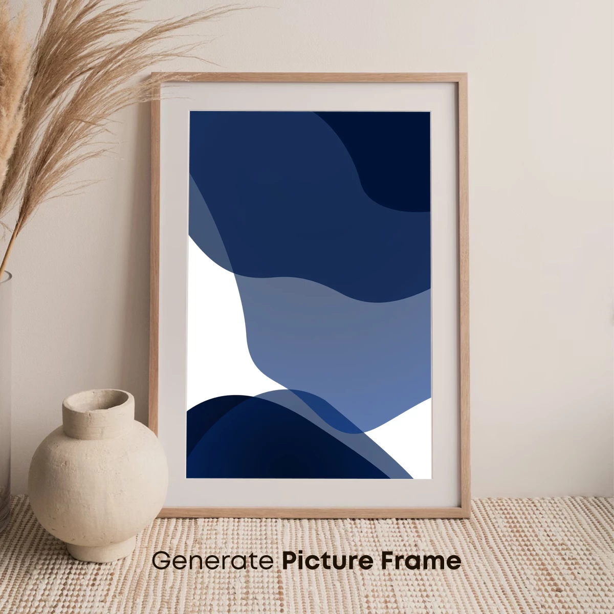 Fluid Blue Elegance: Abstract Waves in Harmony - Image 7