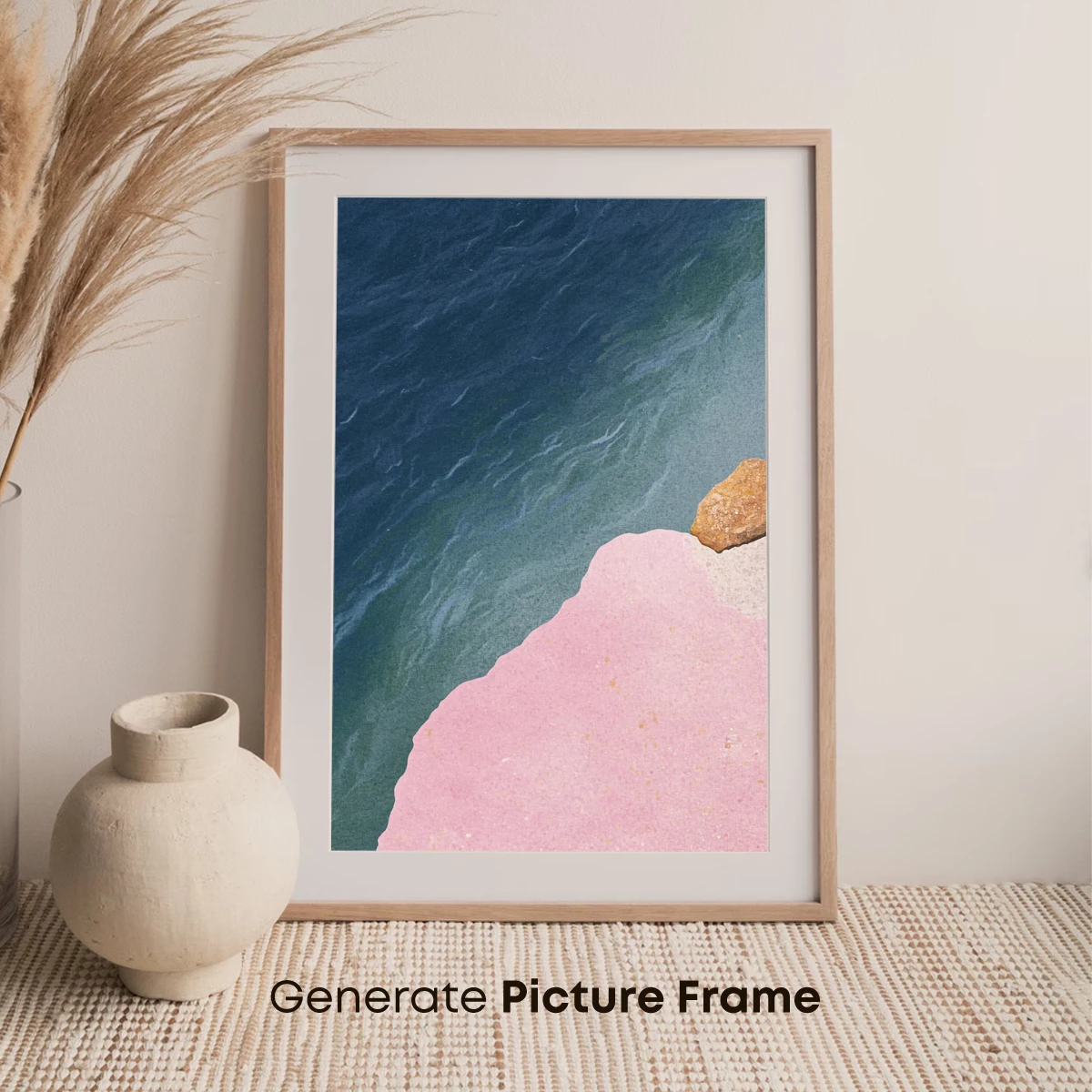 Pink Shoreline Dream: Ocean Meets Pastel Sands - Image 7