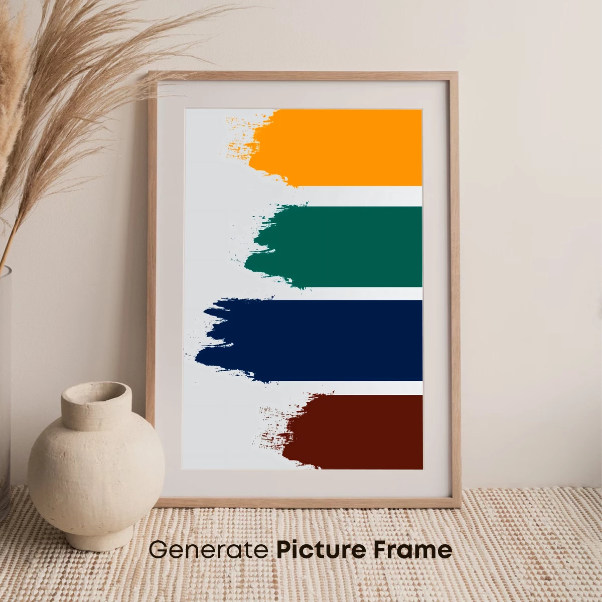 Brushstroke Symphony in Quad Colors - Image 7