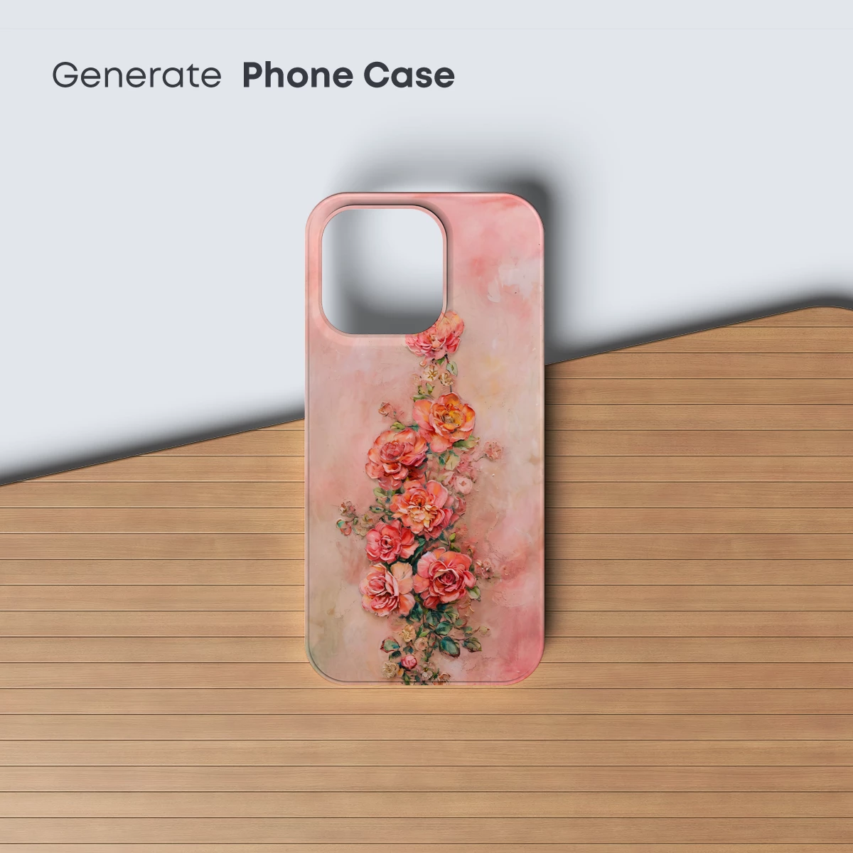 Blush Rose Cascade: Impressionist Floral Elegance - Image 3