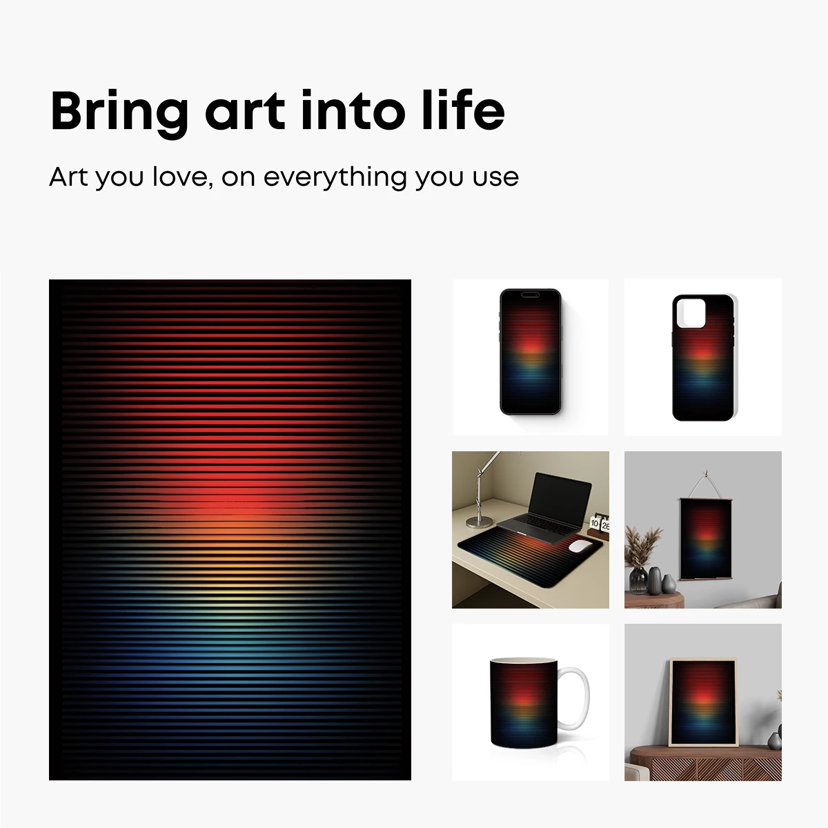 Gradient Stripes: A Symphony of Light and Shadow - Image 2