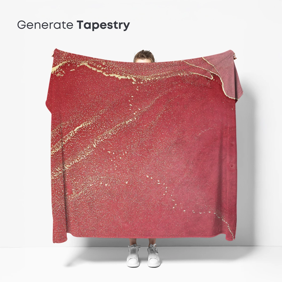 Crimson Canvas with Golden Veins - Image 5