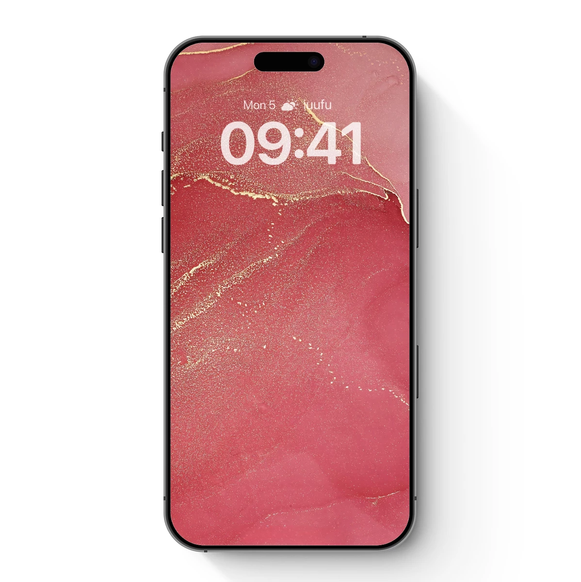 Crimson Canvas with Golden Veins