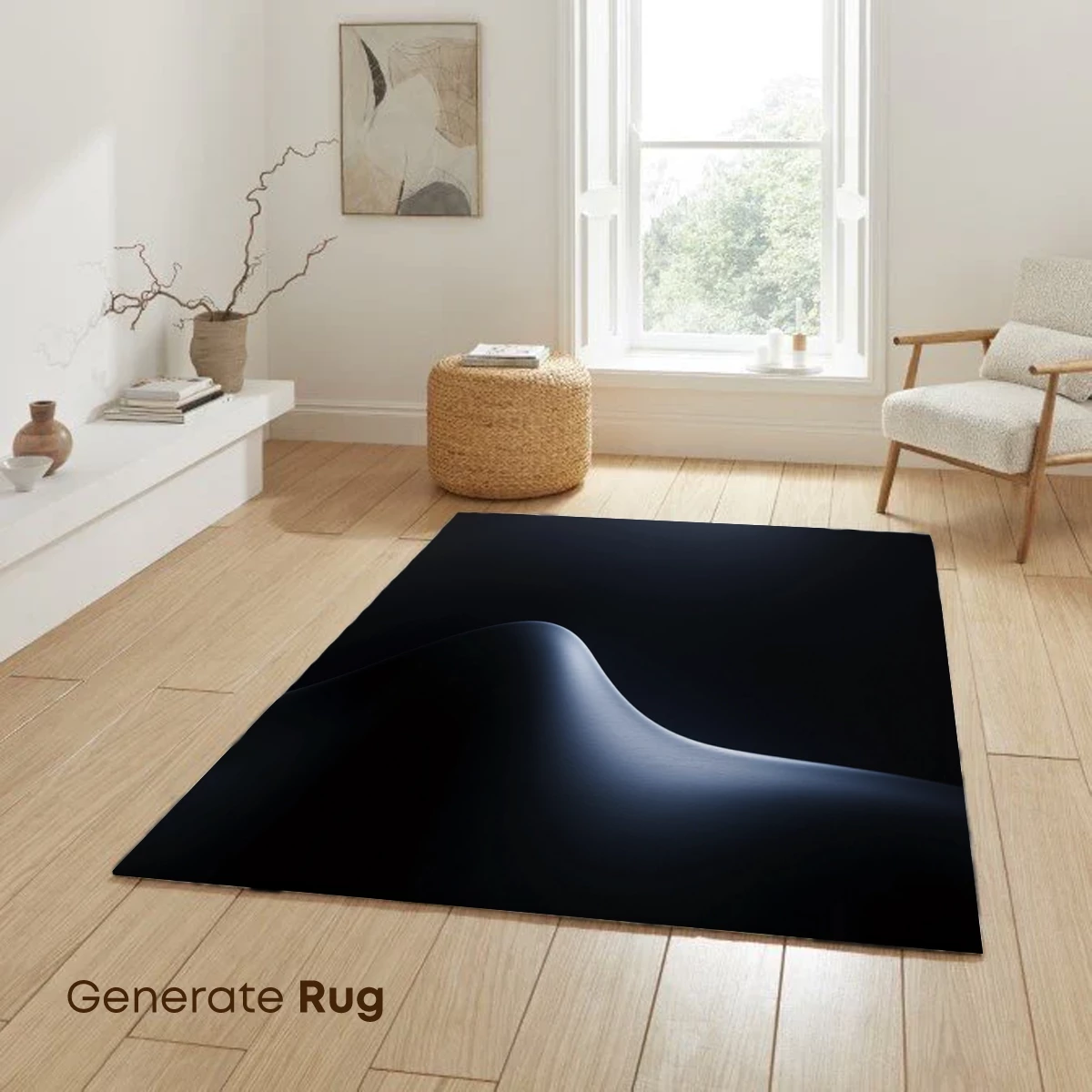Ethereal Wave in Shadow: A Study in Minimalist Contrast - Image 6