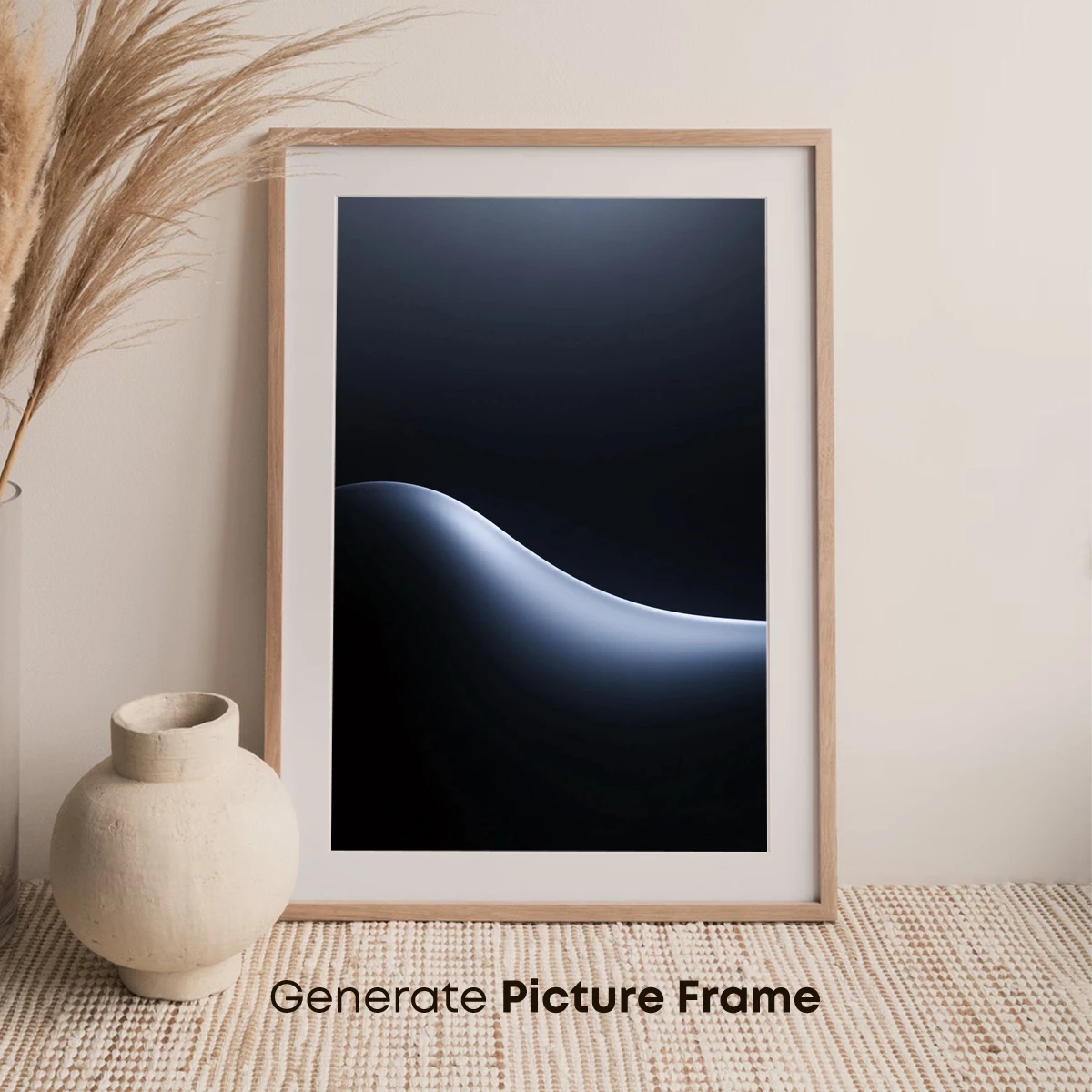 Ethereal Wave in Shadow: A Study in Minimalist Contrast - Image 7