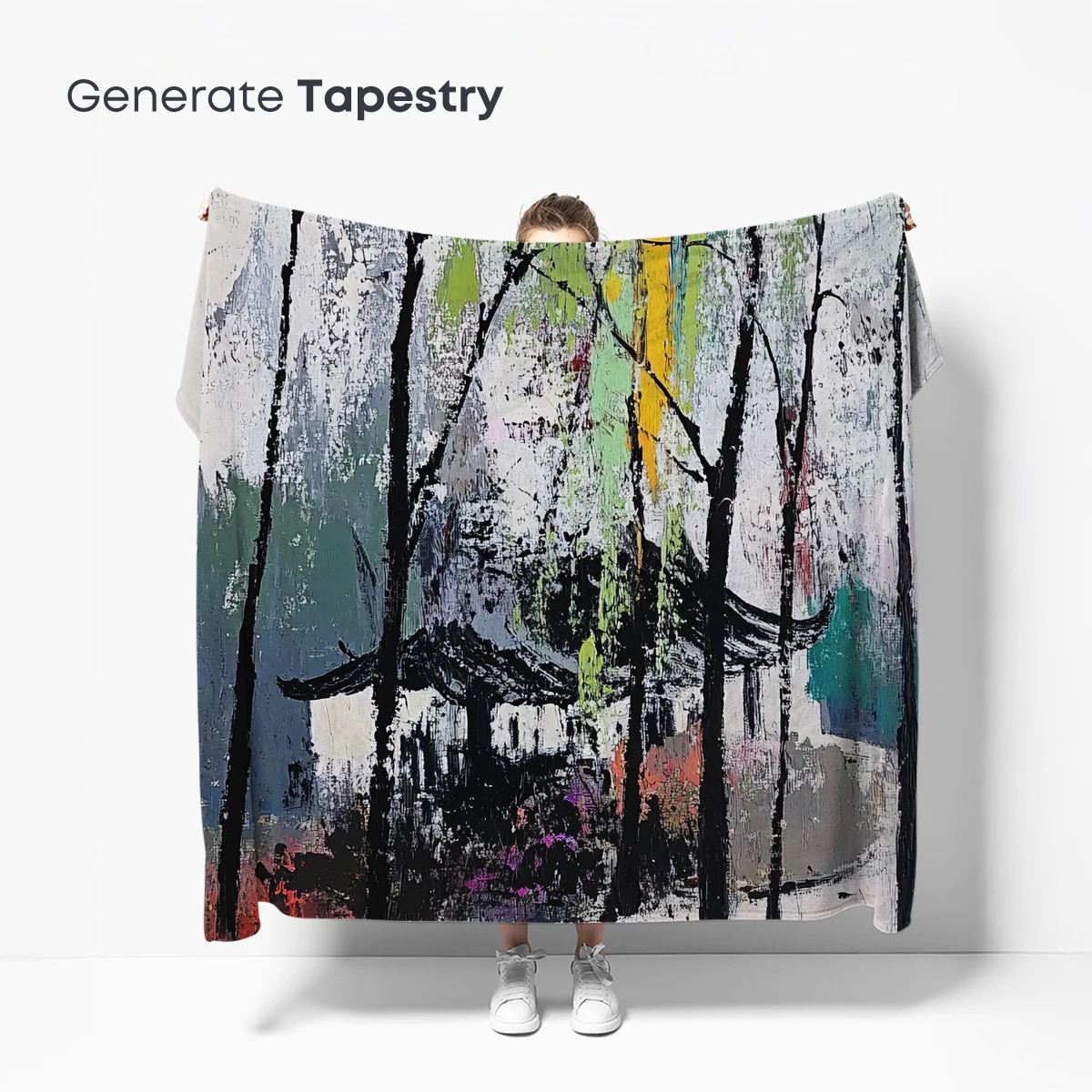 Abstract Forest Whisper: Modern Ink Fusion - Image 5