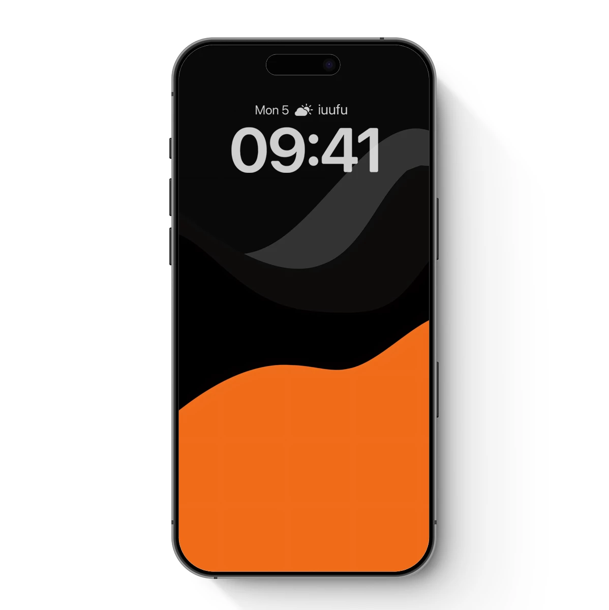 Abstract Orange and Black Flow