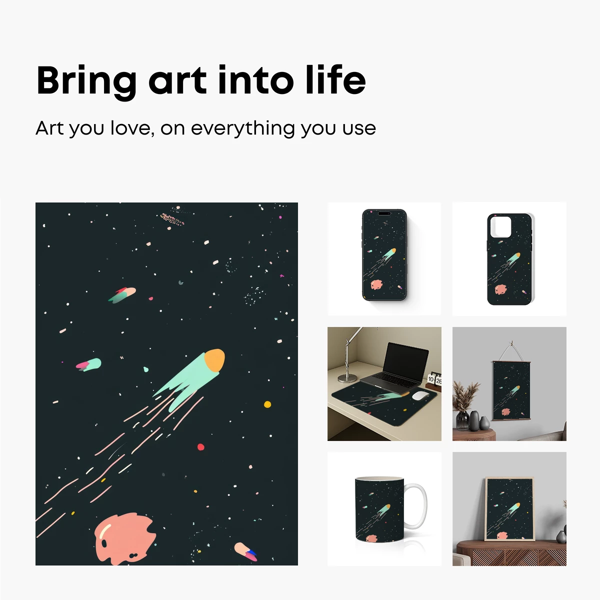 Cosmic Comet: Whimsical Space Odyssey - Image 2