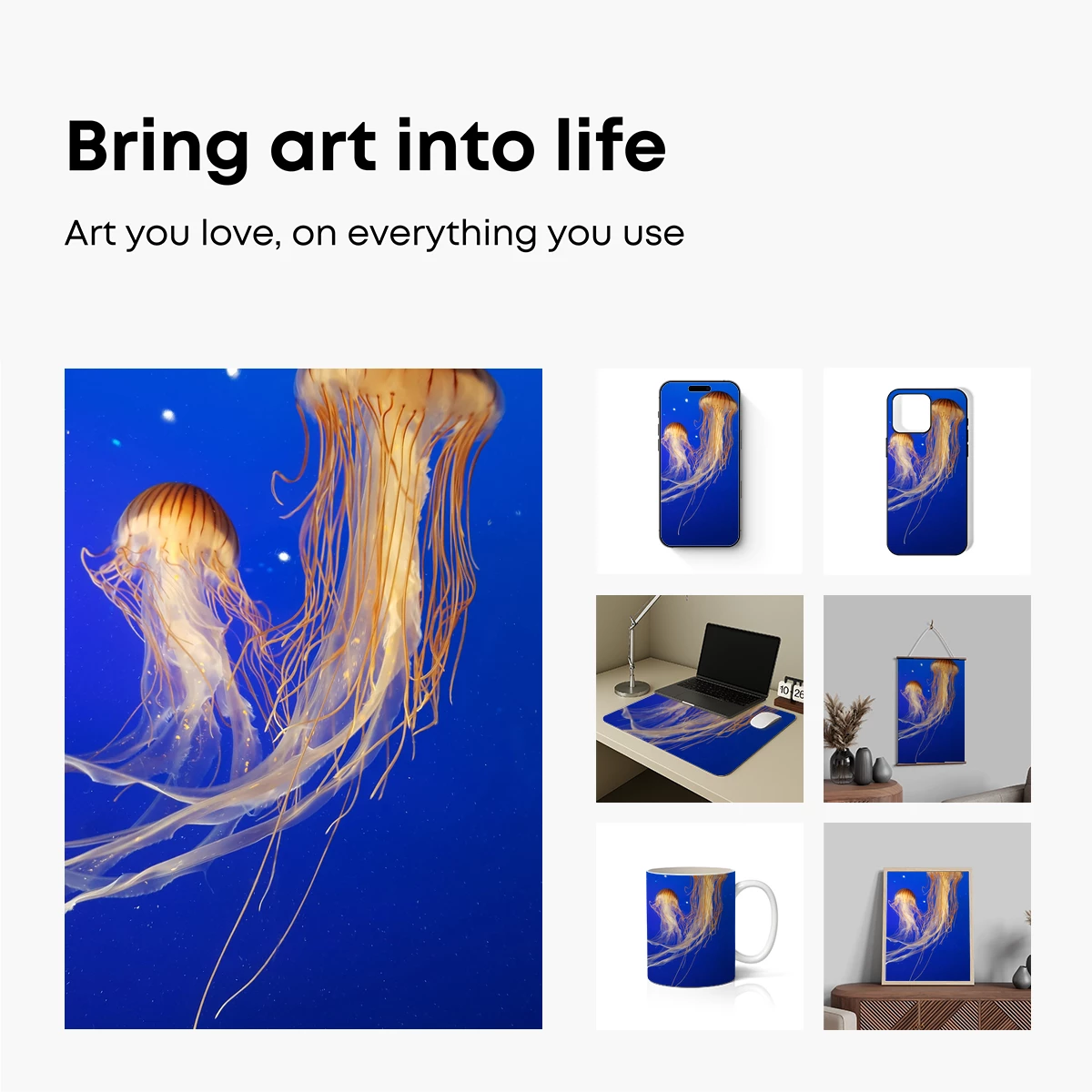 Dancing Jellyfish in Azure Depths - Image 2