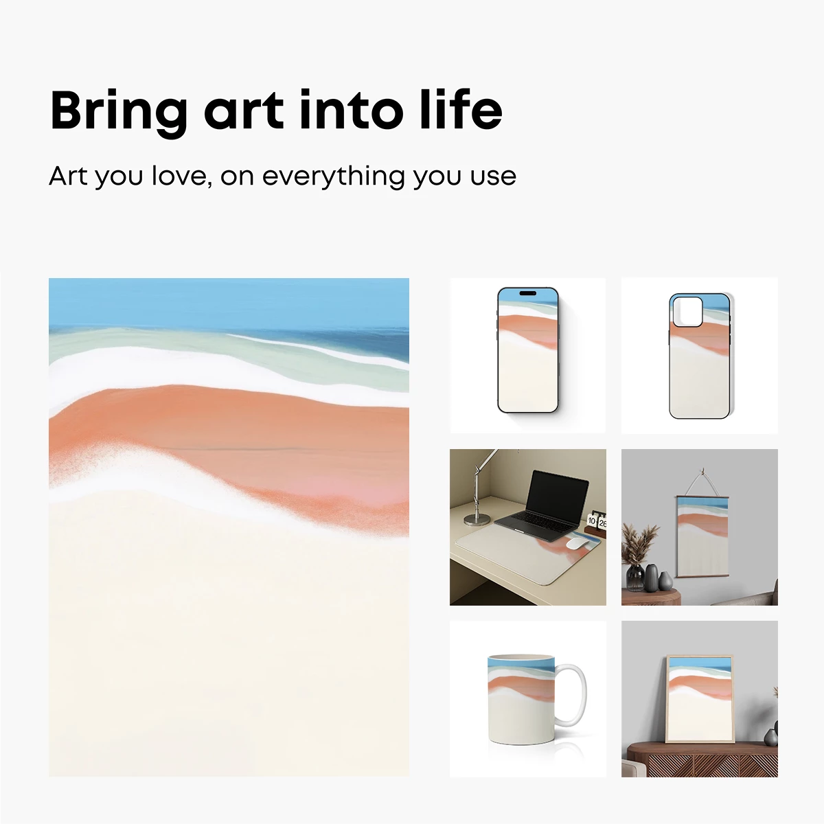 Desert Dunes in Coral Hues - Image 2