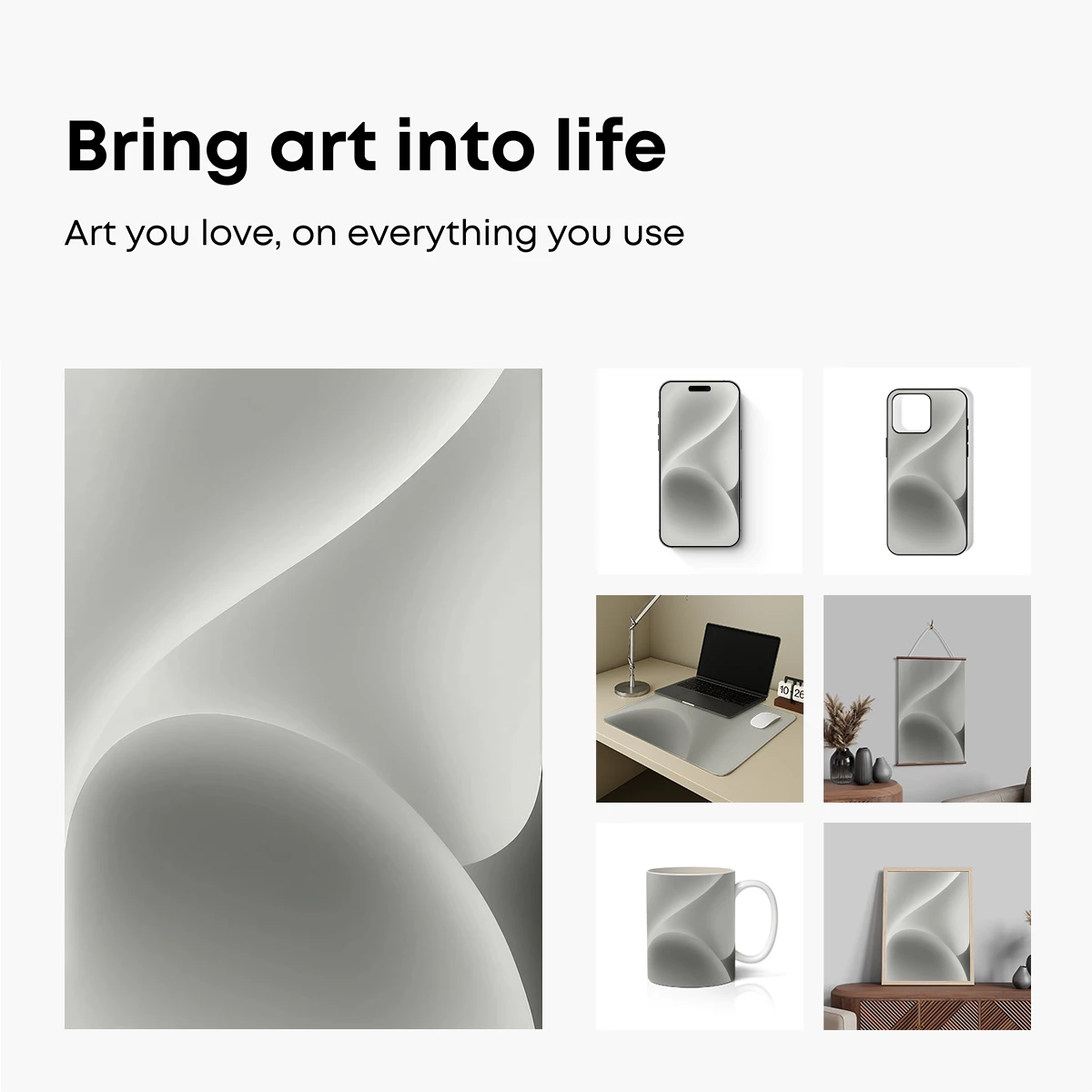 Ethereal Curves: A Study in Monochrome Flow - Image 2