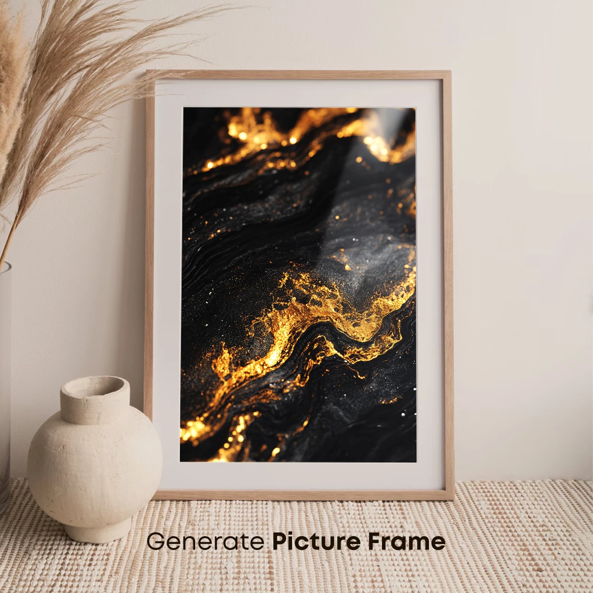 Golden Veins in Midnight Depths - Image 7