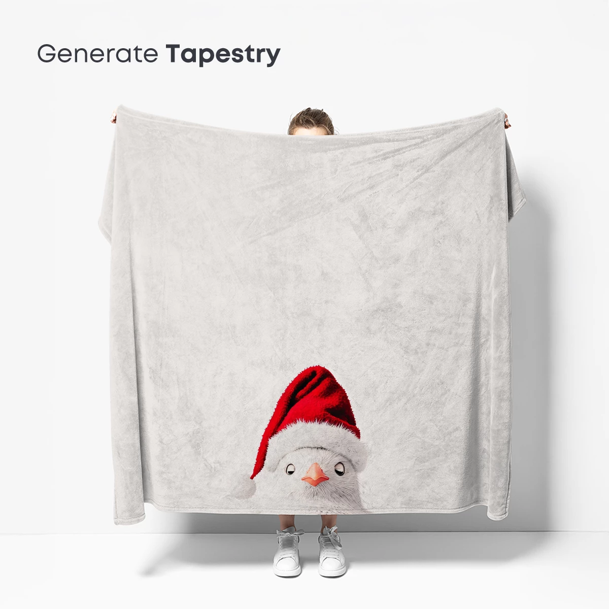 Festive Chick in Santa Hat: Whimsical Holiday Cheer - Image 5