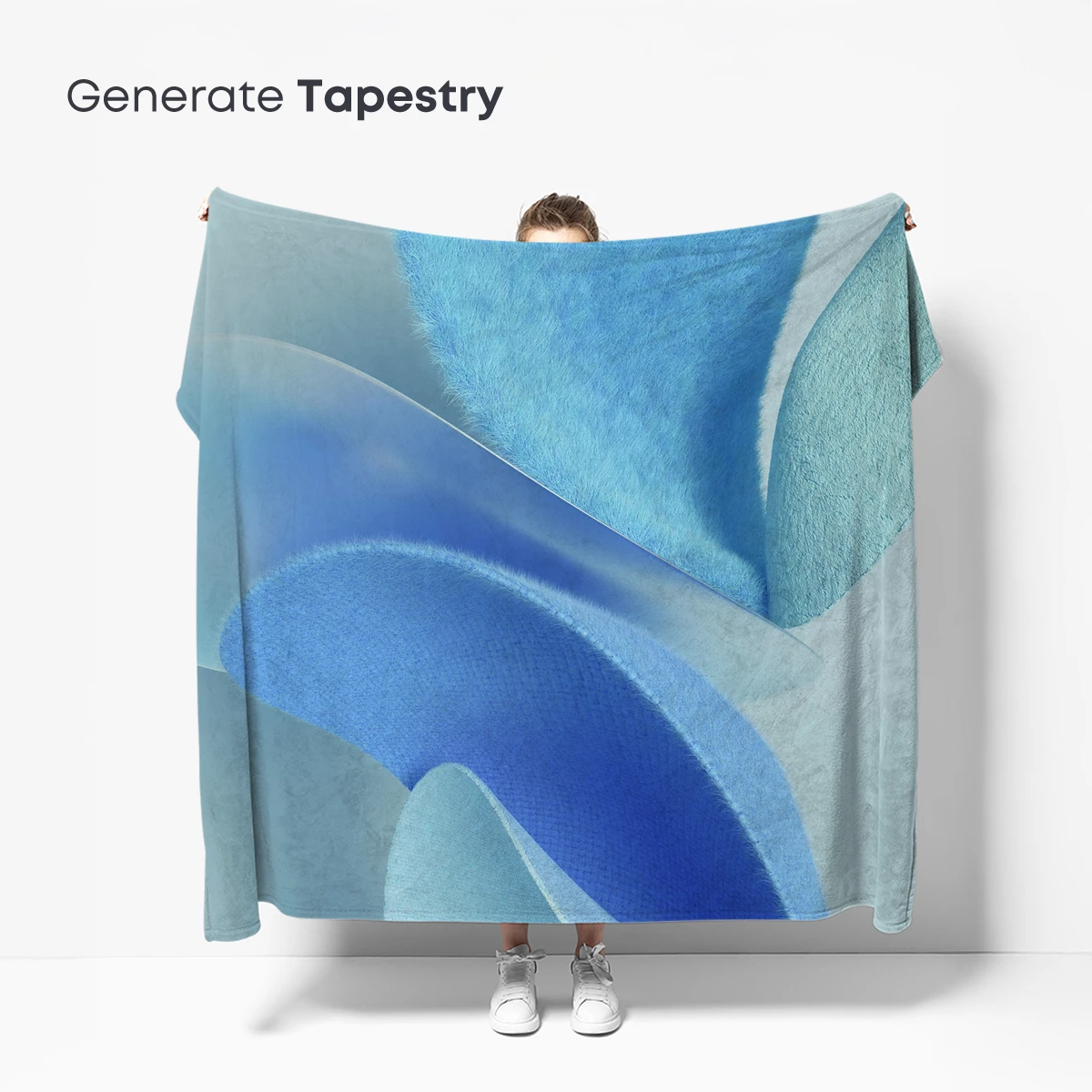 Ethereal Blue Petals: A Textured Symphony - Image 5