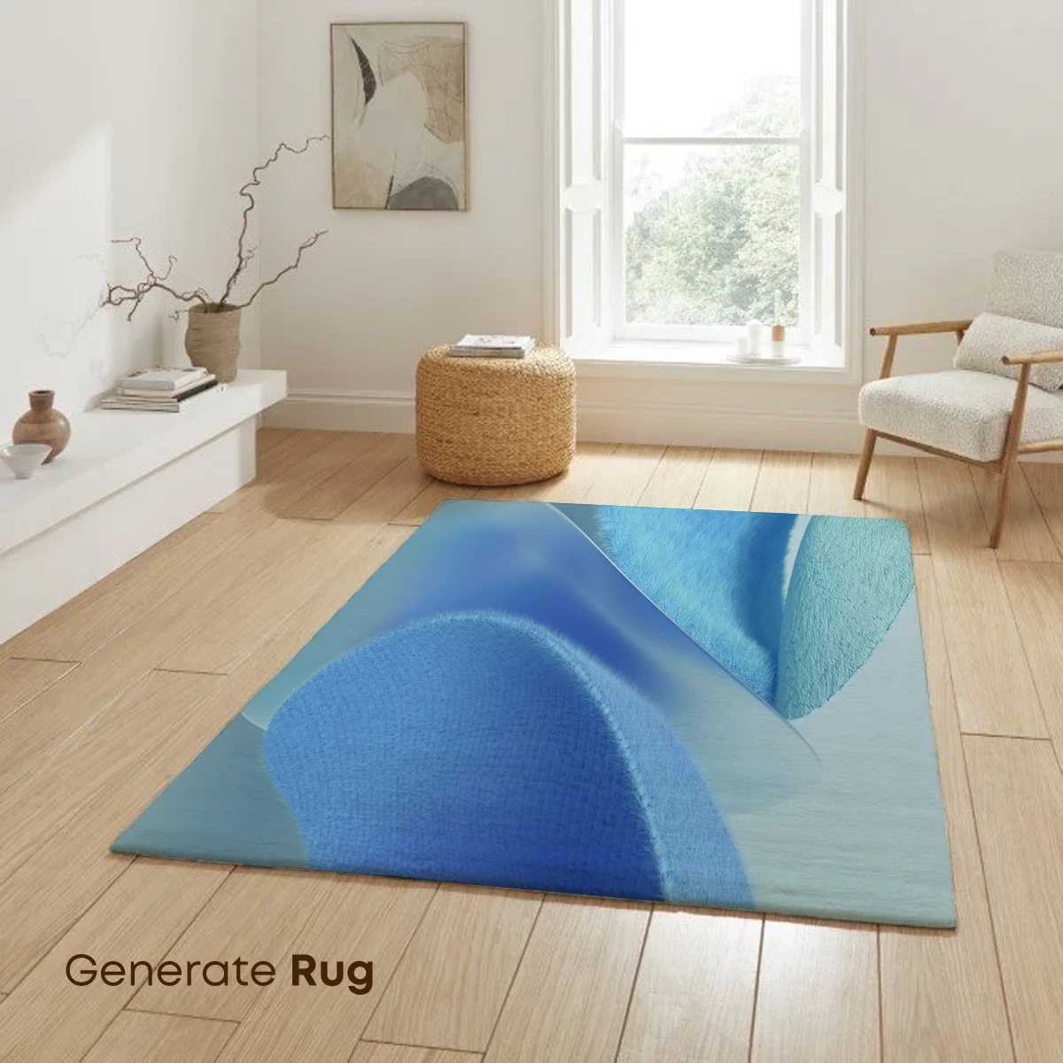 Ethereal Blue Petals: A Textured Symphony - Image 6