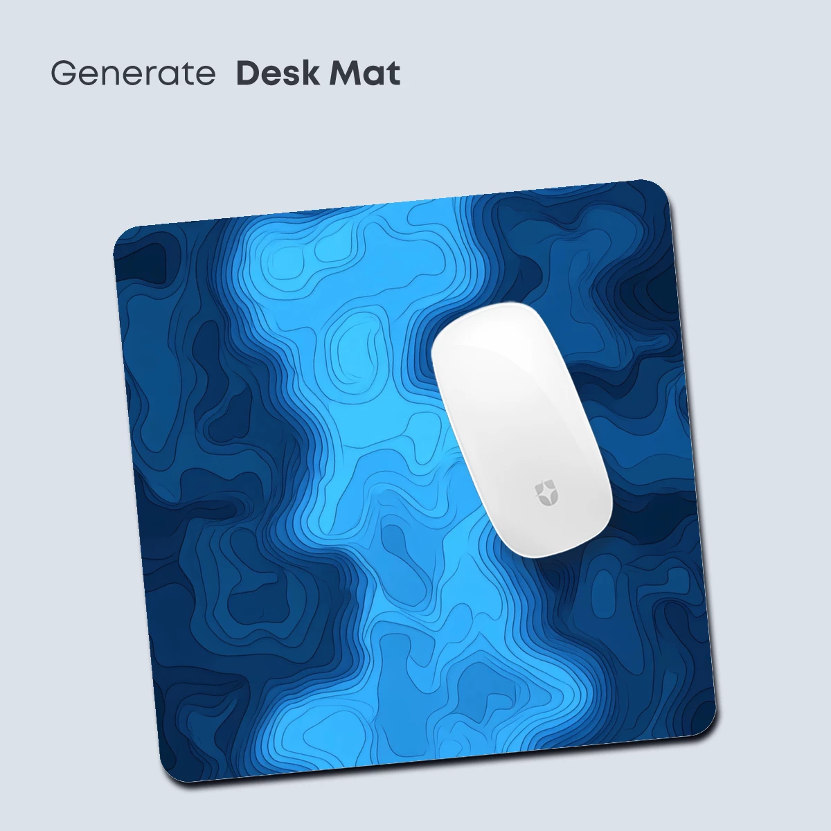 Blue Topographic Waves: Abstract Depth - Image 4