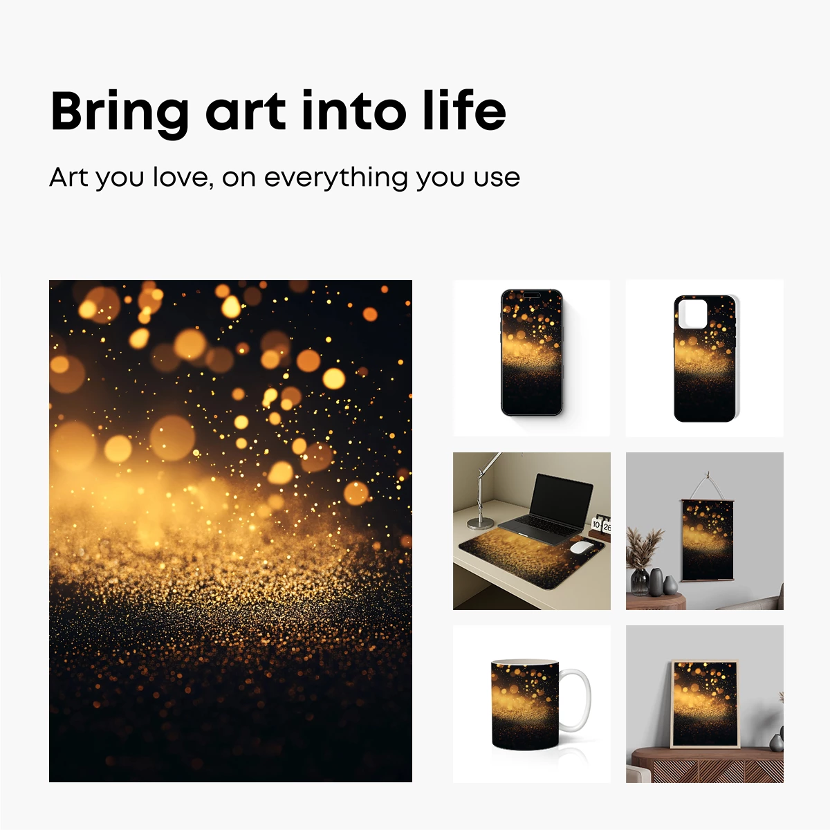 Golden Bokeh Elegance: A Symphony of Light - Image 2