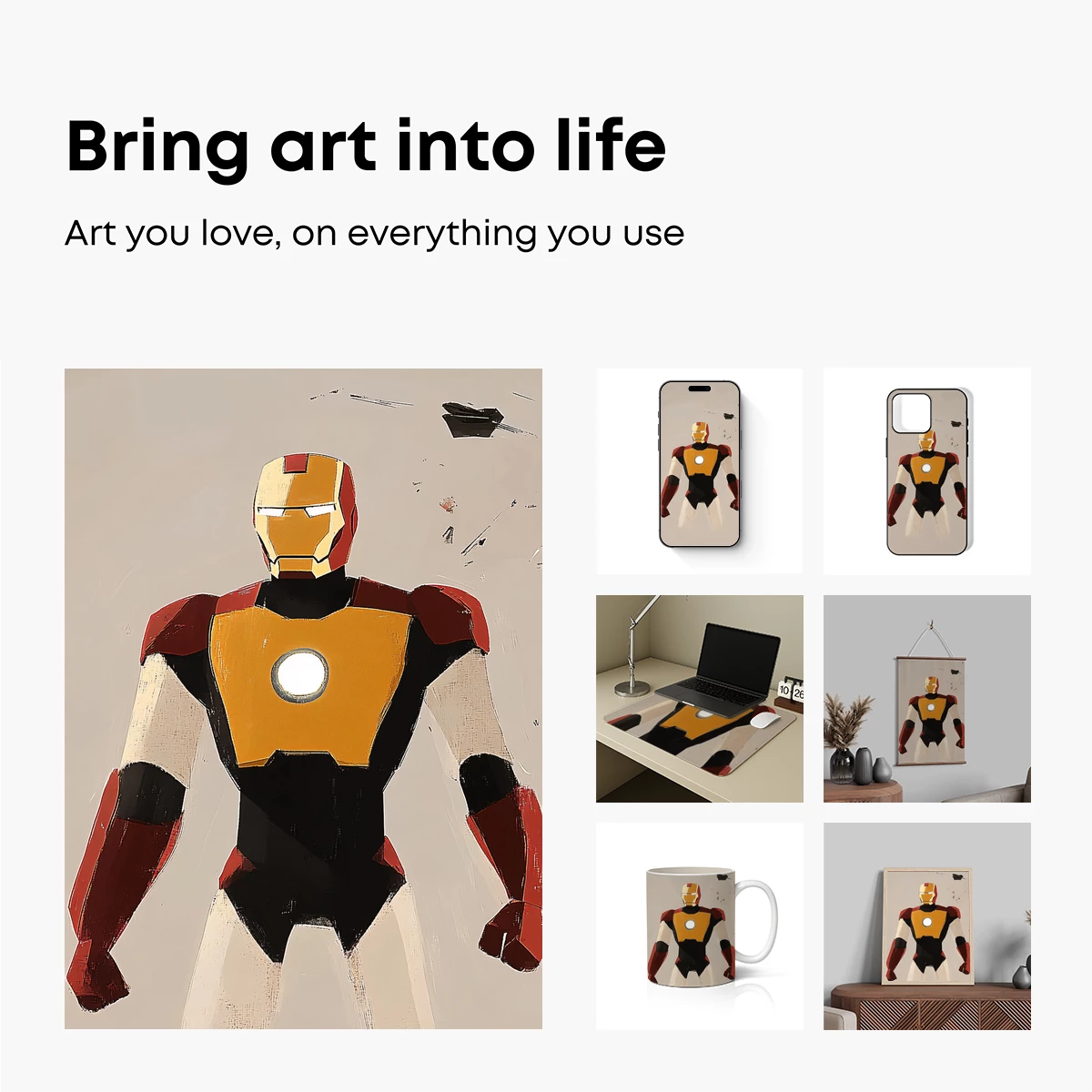Iron Hero: Bold Armor in Abstract Artistry - Image 2